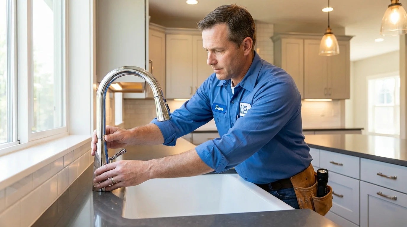 Kitchen faucet installation by Johns Plumbing LLC in Monterey Park