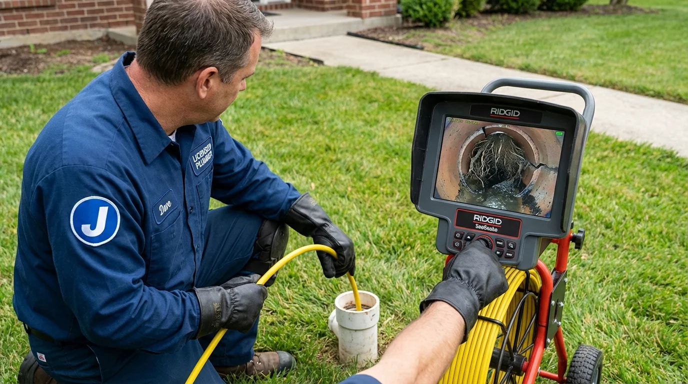 Sewer camera inspection being performed by Johns Plumbing LLC in Monterey Park