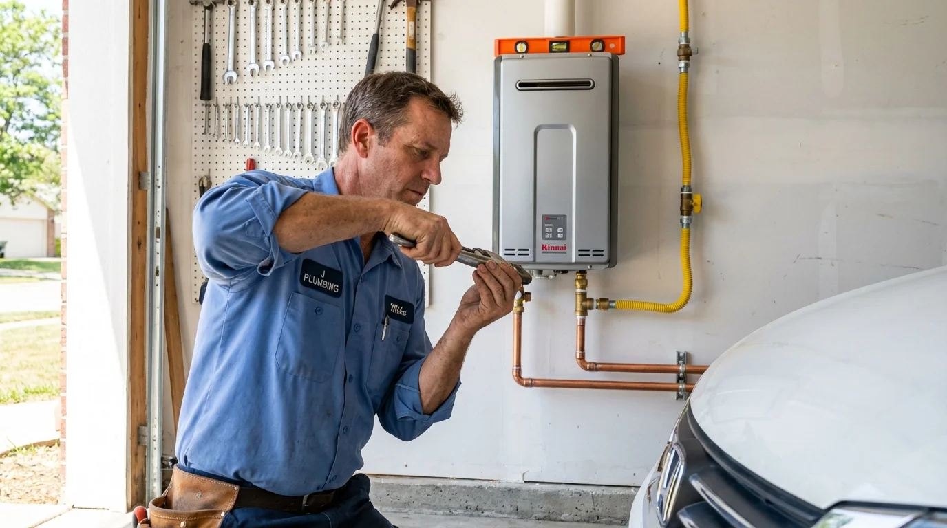Tankless water heater installation by a Johns Plumbing LLC plumber in Monterey Park